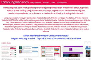 Lampungweb.com Jasa Pembuatan Website di Lampung