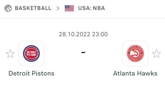 Detroit Pistons vs Atlanta Hawks