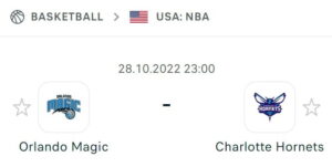 Orlando Magic vs Charlotte Hornets