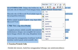 Bagaimana Cara Menyalin Teks di Microsoft Word Dengan Benar?