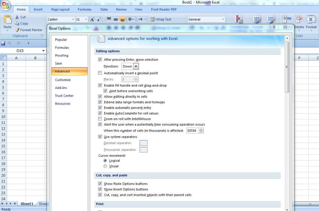 Cara Mengubah Pengaturan Excel dari Koma Menjadi Titik