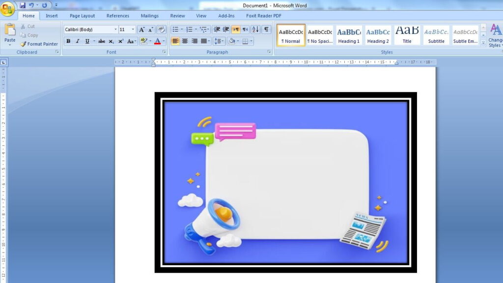 Cara Membuat Bingkai Foto di MS Word