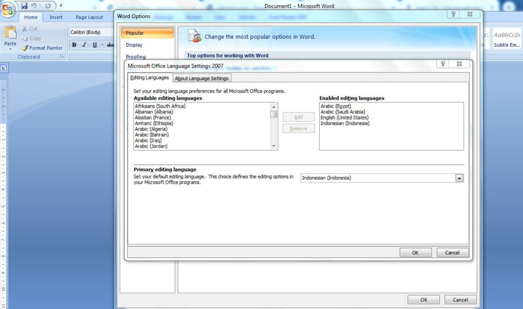 Cara Mengubah Pengaturan Bahasa di MS Word