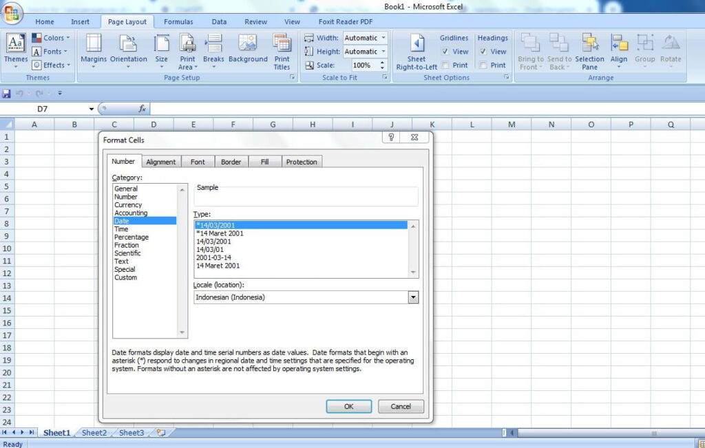 Cara Mengubah Pengaturan Tanggal di Excel