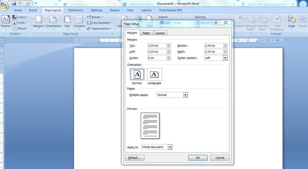 Cara Pengaturan Margin di MS Word