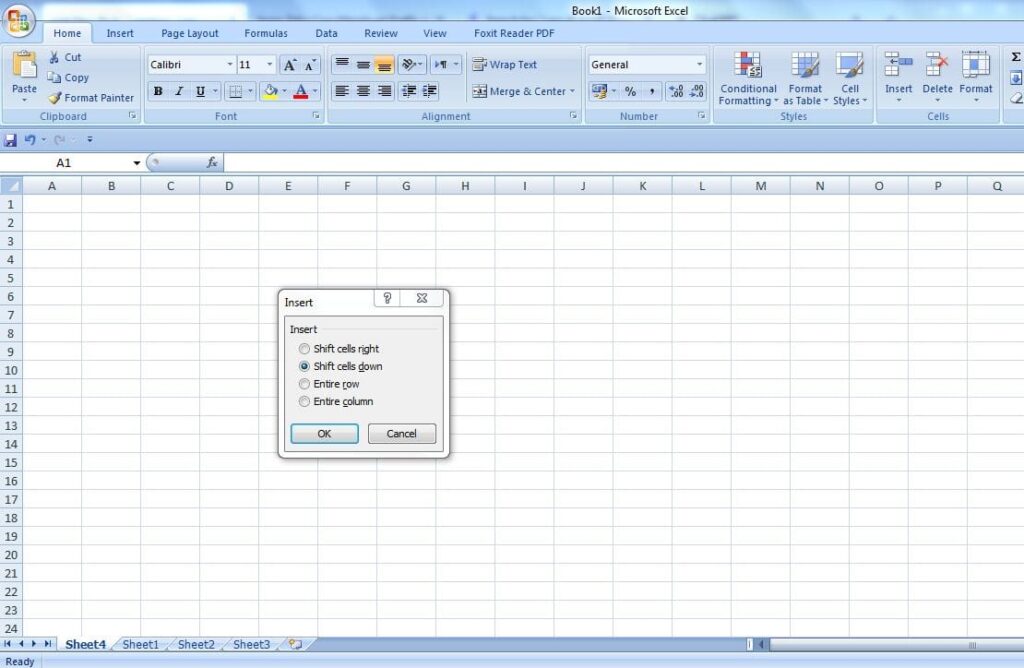 cara menambah kolom di excel