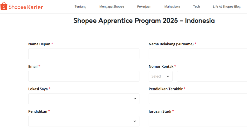 Shopee Apprentice Program 2025