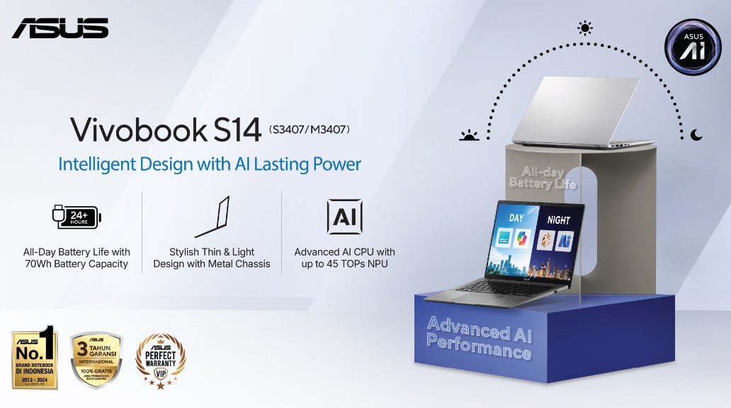 Laptop AI 2025 ASUS Vivobook S14