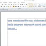 Mengenal Cara Membuat File atau Dokumen Baru pada Program Microsoft Word 2007