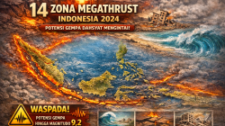 14 zona megathrust Indonesia 2024