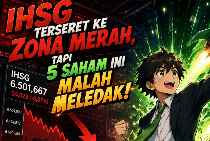 IHSG Terseret ke Zona Merah, 5 Saham Ini Malah Meledak, Siapa Jadi Bintang Bursa